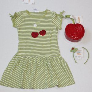 NWT Gymboree size 4 dress headband purse set Cherry Cute